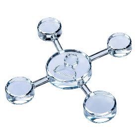 Glass Network Hub Icon