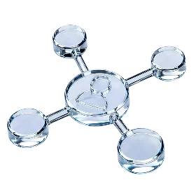 Glass Network Hub Icon